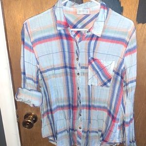 Large Maurice’s Plaid Button down